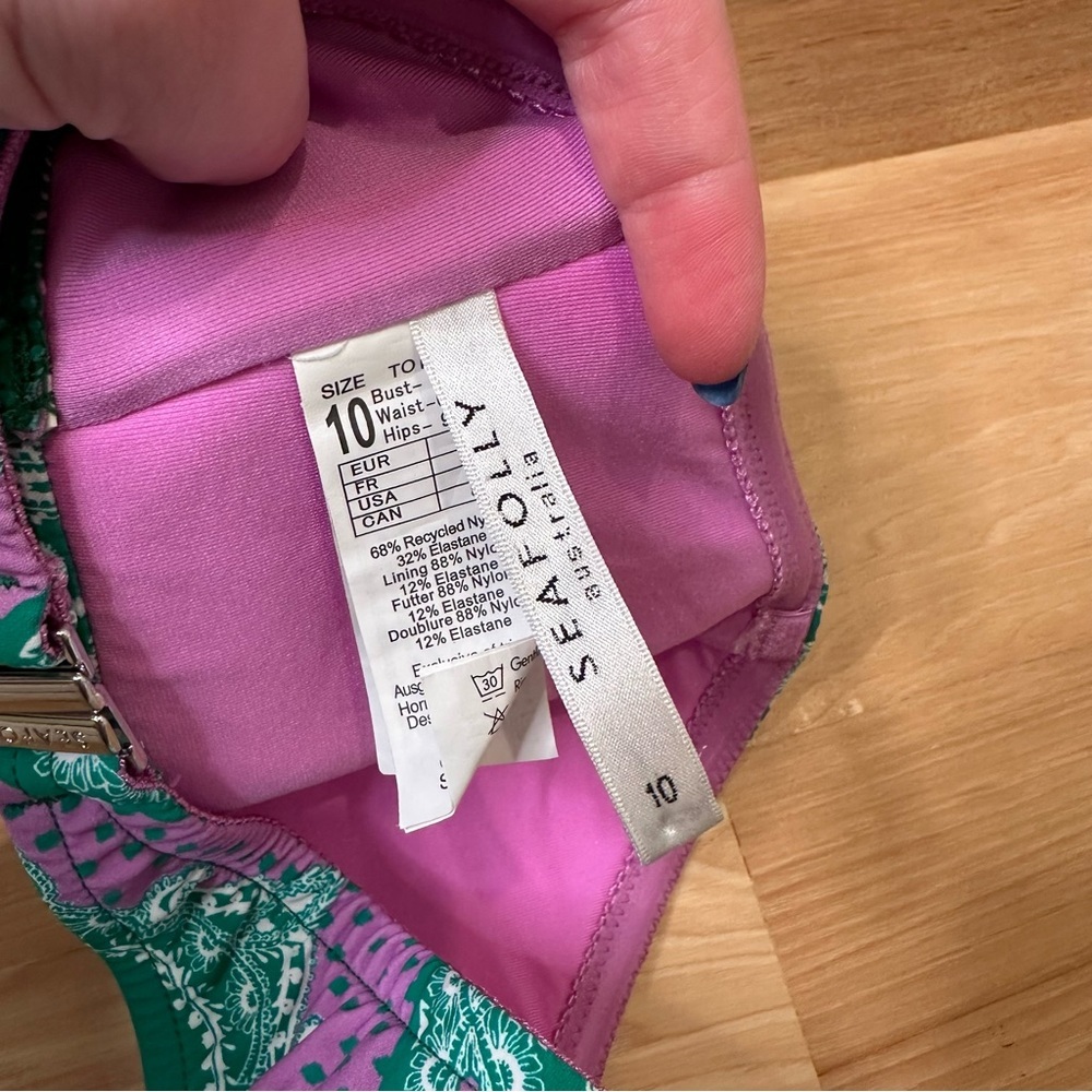 Seafolly x Revolve Bandana Bay Strapless Bikini Swim Top size US 6 - Picture 6 of 8